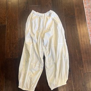 White cargo pants